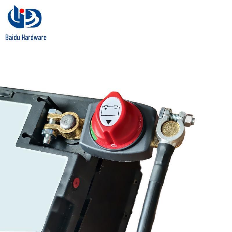 Brass Car Battery Disconnect Switch for 12V/24V, 15-17mm Negative Terminal.