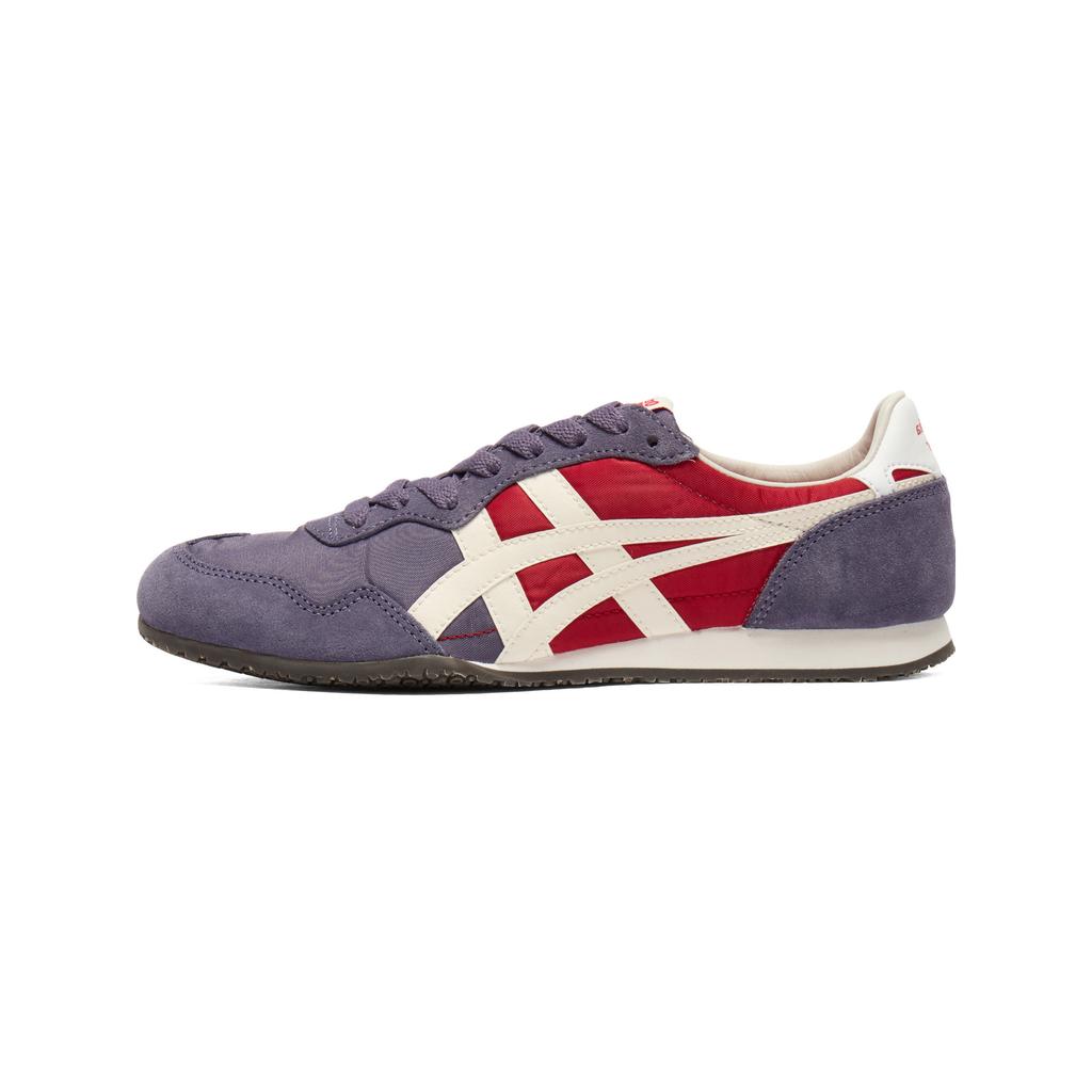 ONITSUKA TIGER Serrano Ретро Универсальные Повседневные Кроссовки Унисекс Фиолетовый Красный 1183B400-501