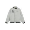 Li-Ning Sport Life Series Pattern Embroidered Single-Breasted Long Sleeve Cotton Jacket Unisex Jacket Sprout-Yellow Gray AJMS141-3