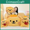 Plush Crown Bear Cushion Cartoon Toy Cute Stuffed Doll Decoration Kids Gift