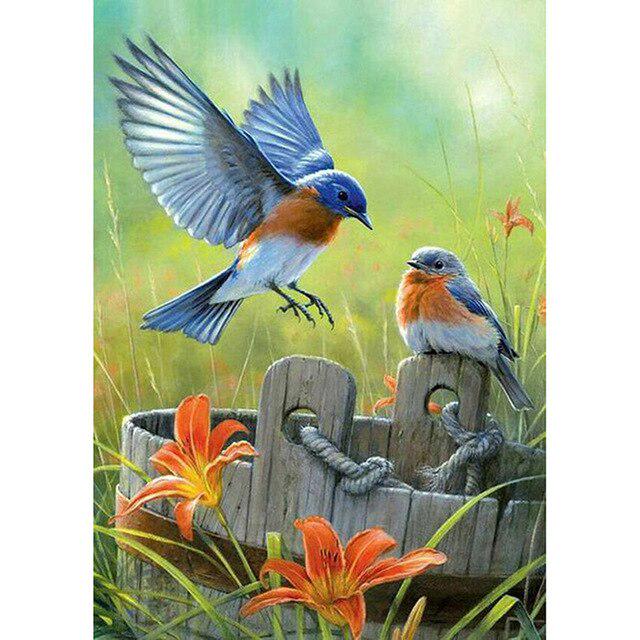 5D Diamond Painting Bird Animal DIY Diamond Embroidery Landscape Flower Full Round Cross Stitch