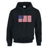 Sweat à capuche - PIXELFORMA - Drapeau des États-Unis - Noir - Manches longues - Mixte