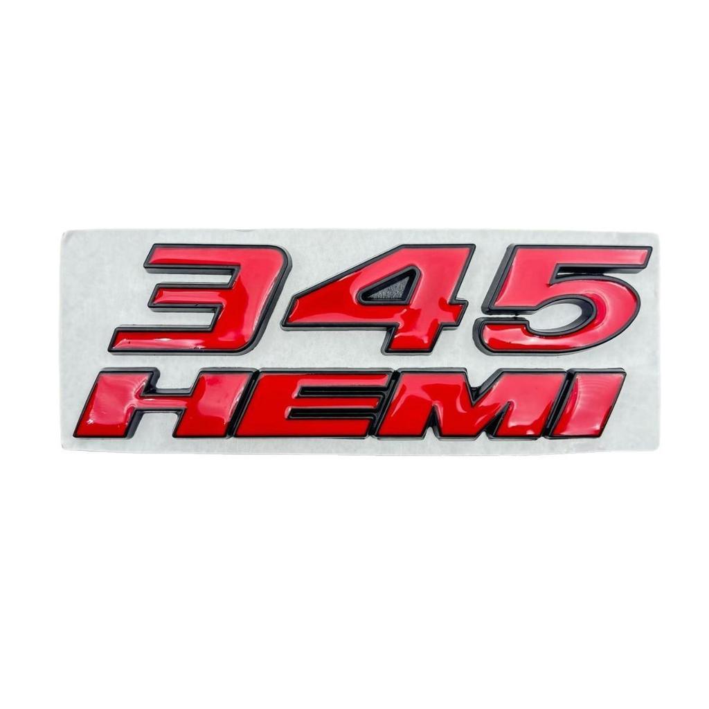 Dodge 345 HEMI Modified Emblem Decal for RAM 1500/2500 Pickup Truck - Metal Car Sticker