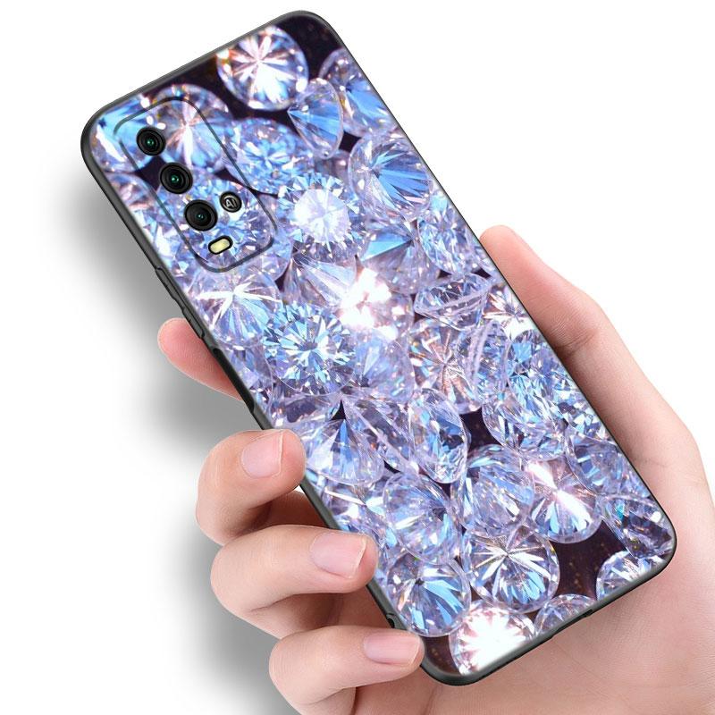 Чехол для телефона Crystal Diamond для Xiaomi Redmi Note 5 6 9T K20 K40 K50 Pro 7A 8A 9A 9C 9i 10A 10C A1 S2 Мягкий черный чехол из ТПУ