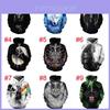 Galaxy Space 3d Wolf Graphics Sweatshirt Jacket Pullover Hoodie Unisex Sweater