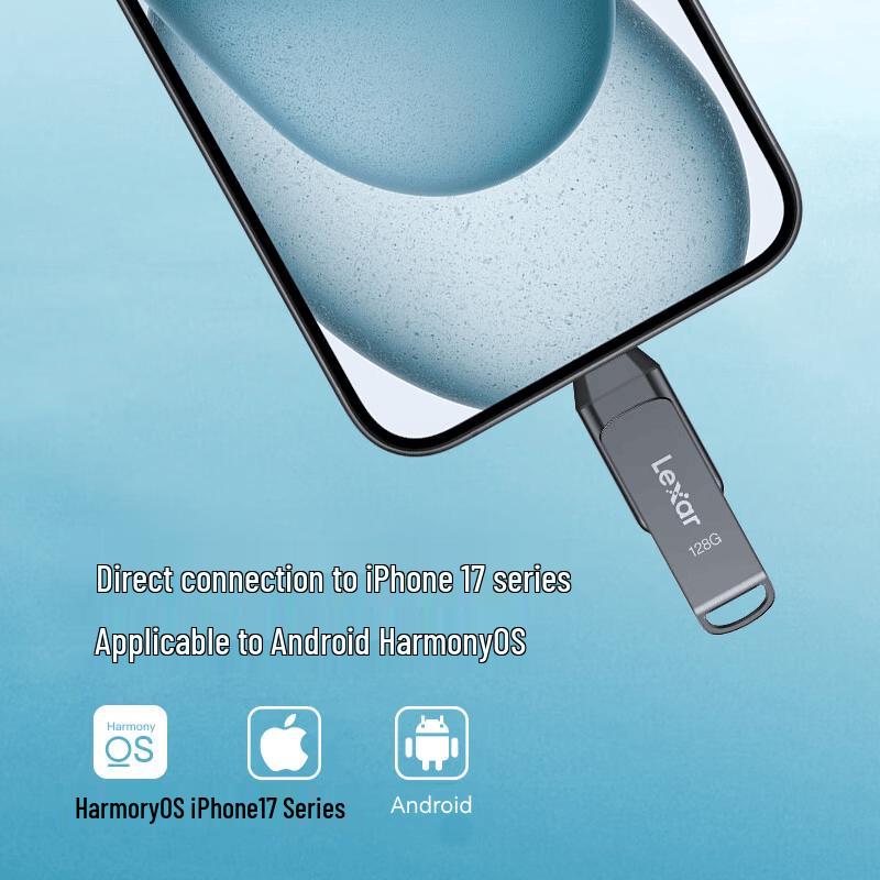 Lexar Мобильный флэш-накопитель D400 с двойным интерфейсом USB 3.2 Type-C