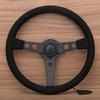 14Inch JDM Prototipo Black Edition Suede Leather Steering Wheel Sim Racing Sport Steering Wheel Auto Accessories