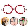 2Pcs Set Touch Bracelet Friendship Hand-Woven Rope Braided Magnetic Matching Jewelry Distance Couple Bracelet