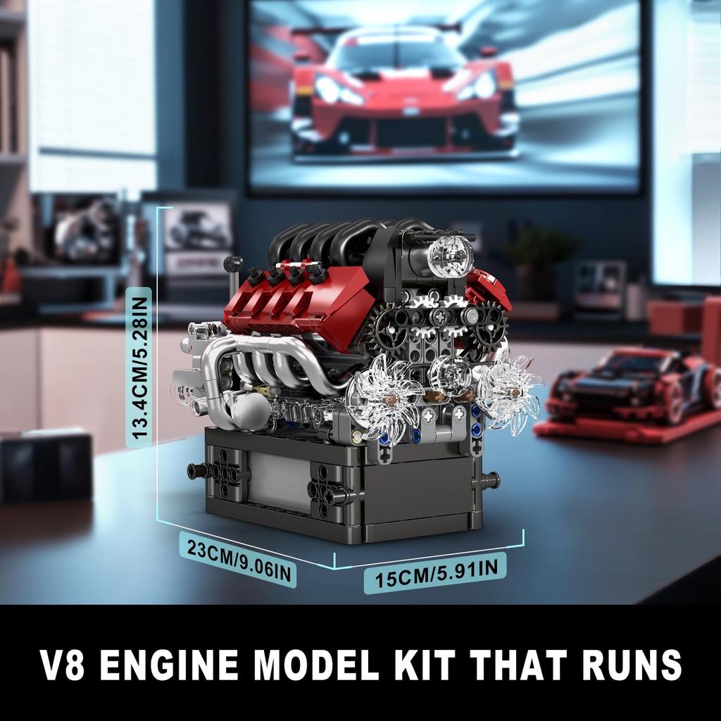 Mould King 10227 Суперкар Двигатель V8 + Трансмиссия Конструктор (787 штук) - Высокоточный набор для сборки для взрослых, обязательный для мех