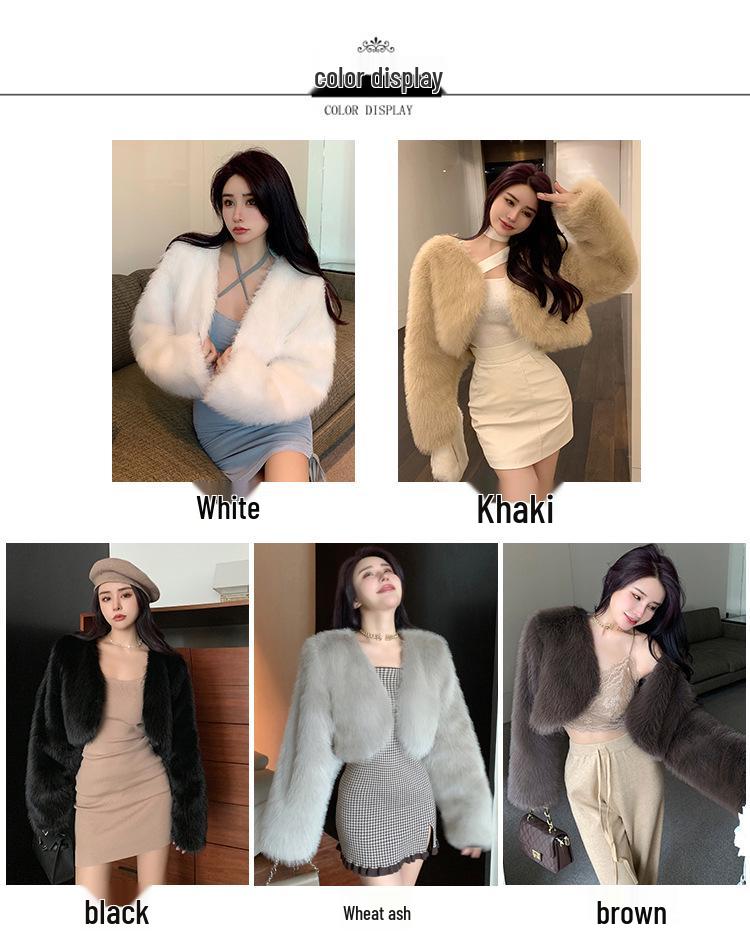 Женское трендовое зимнее пальто из искусственного меха, экологичное - короткое, плюшевое и стильное