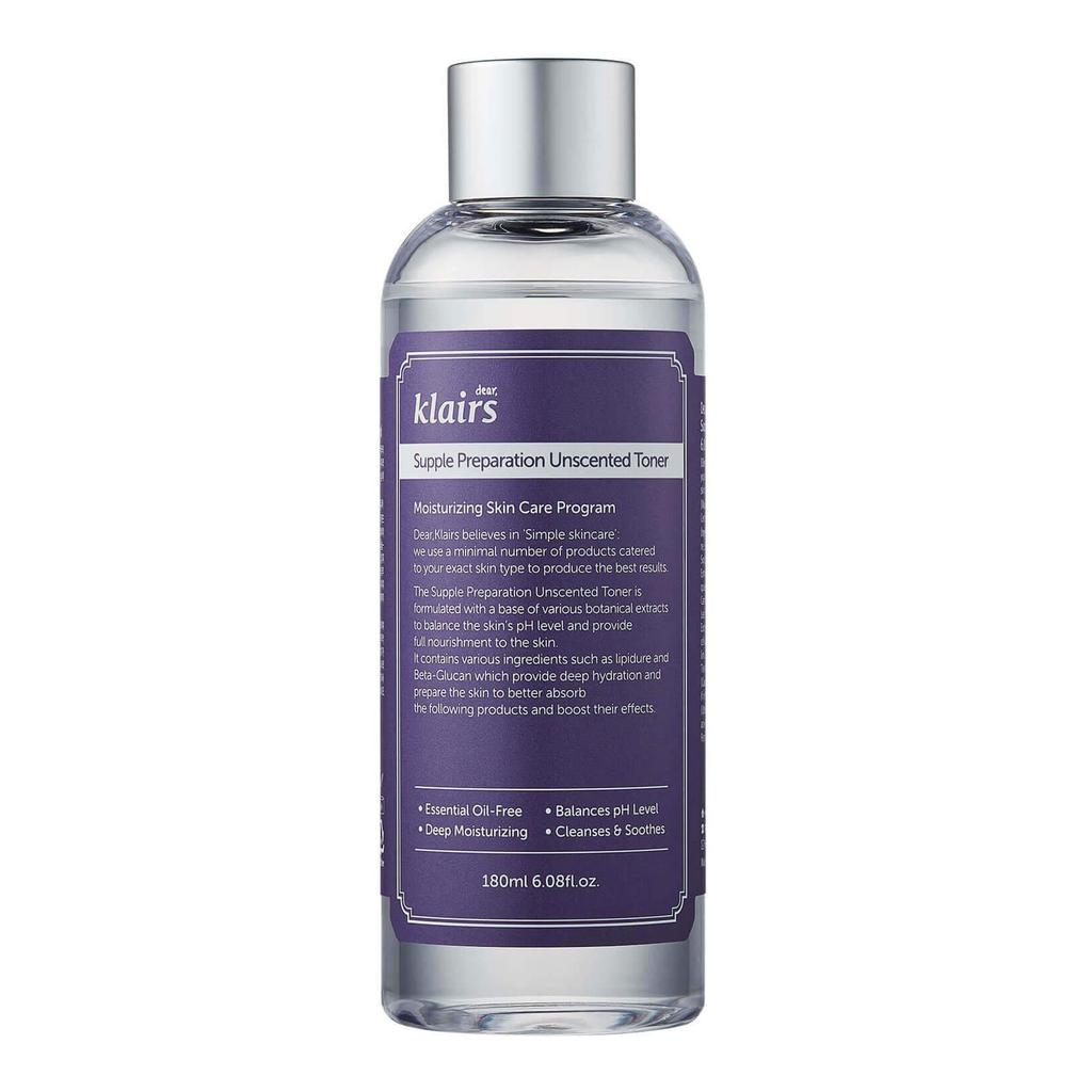 Klairs Supple Preparation Unscented Toner, Увлажнение, Корейская косметика, Kbeauty, образец