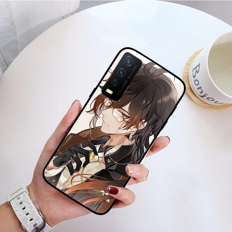 Чехол для телефона Zhongli Genshin Impact для VIVO Y31 Y21 Y70 Y21S Y20 Y72 1907 Y12 Y11S Y53S Y33S Y55 Y76 Y51 Y15S Y01