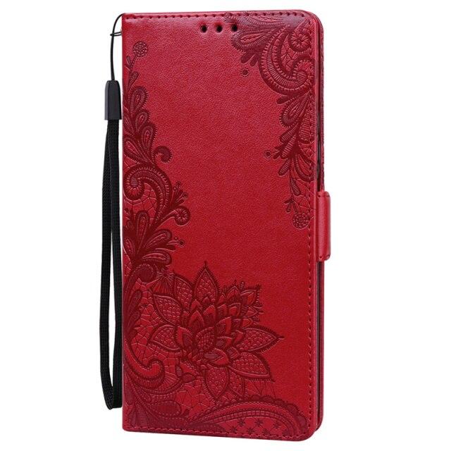 Floral Leather Flip Case For Samsung Galaxy J3 J4 J5 J6 J7 A10 A20 A30 A40 A50 A11 A21S A31 A41 A51 A02 A12 A22 A32 A42 A52 A72 M32 M31 Wallet Cover