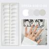 Wearable Short Round Head False Nails Full Cover Press-on Nails New Solid Color Fake Nails  Women