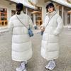 Women's Fashion Winter Long Down Jacket Women Casual Thick Down Cotton Puffer Coat Windproof Warm Quilted Outwear