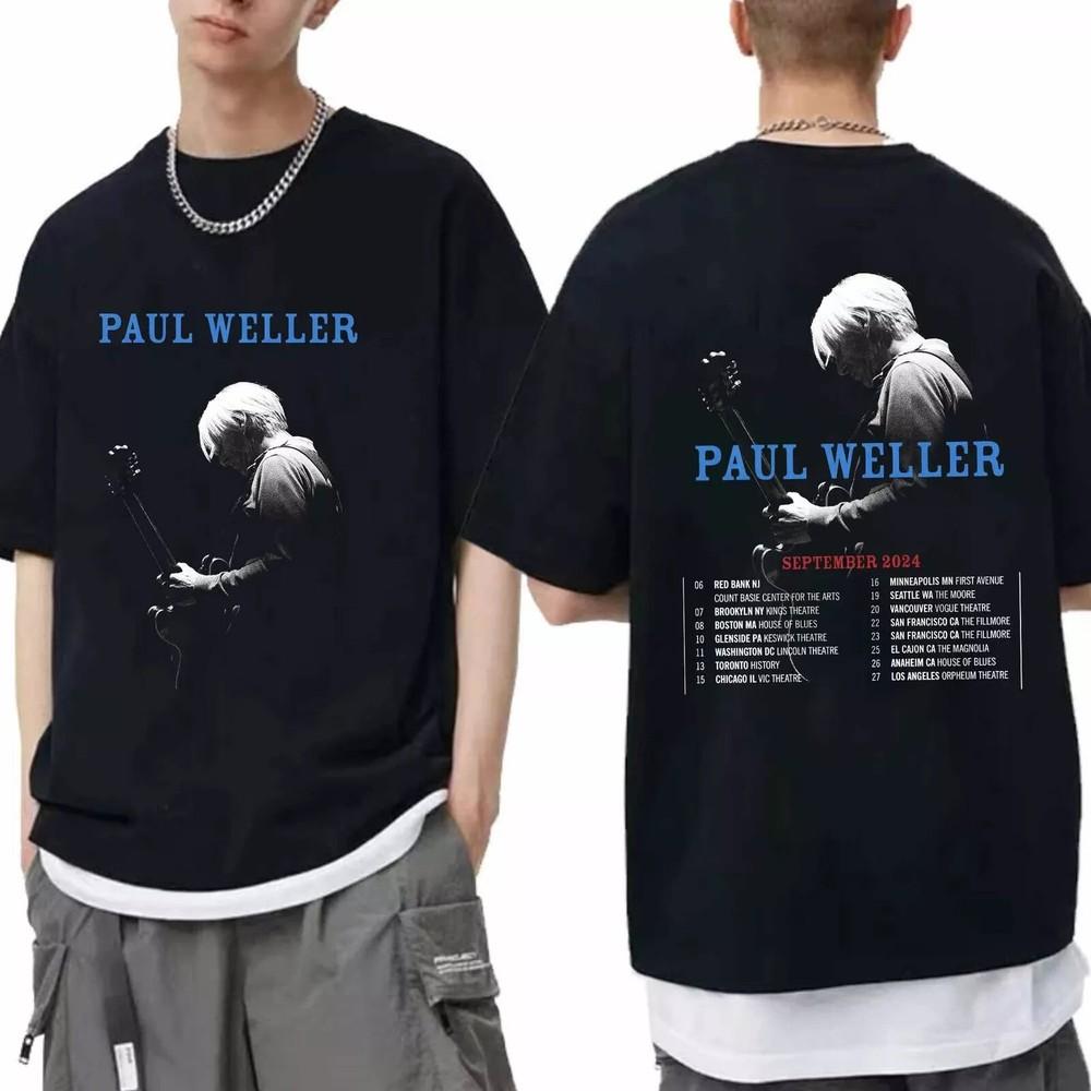 Paul Weller 2024 Tour t-Shirt, Paul Weller Fan Shirt, Paul Weller 2024 2 sided Unisex T-Shirt