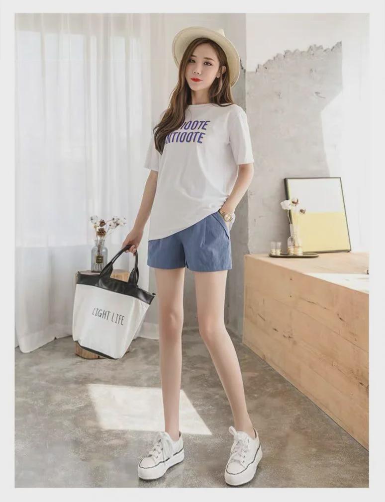 Летние леггинсы свободного кроя для беременных длиной три четверти: Модные повседневные шорты