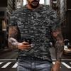 Новая модная армейская футболка 3D, майка камуфляж, для занятий спортом на открытом воздухе, с короткими рукавами