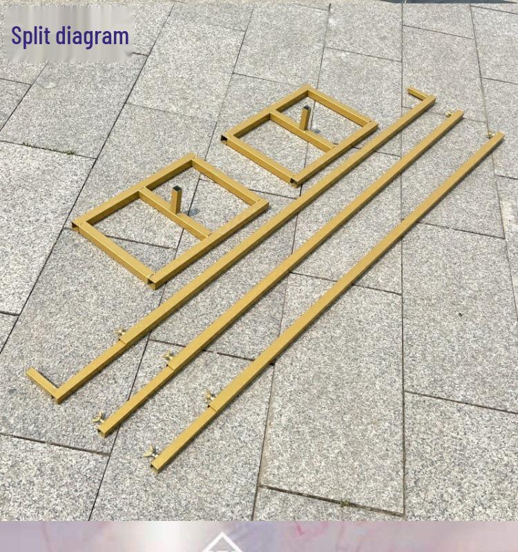 Golden Telescopic Wedding Arch Frame and Decor