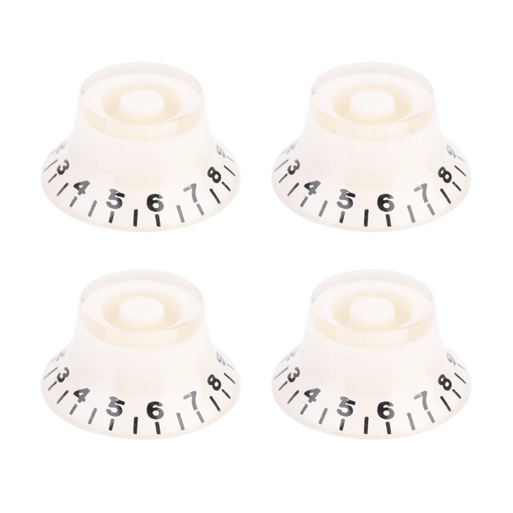 4 PCS Speed Tone Volume Control Knobs for EPI LP Electric Guitar (White  Black)