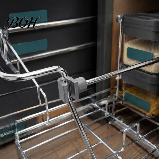 3D Printed PLA Mounting Bracket Pull-Out Trash Can Connector, Durable Garbage Bin Rack Replacement Clip for Pull Out Repair Parts, Waste Container
