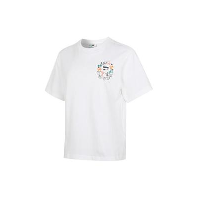 Бег Фитнес Открытый Повседневный пуловер с круглым вырезом и коротким рукавом Футболка с заниженными плечами Женские топы Белый 626119-52