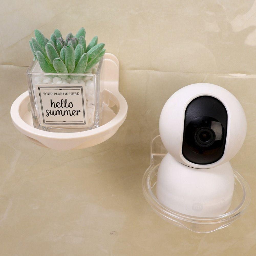 White Clear Camera Bracket Punch-Free Router Holder Set-Top Box Bracket for Home Universal