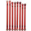 8PCS Metal Pull Rod Kit Upgrade Modified Parts for Aixal SCX10 1 10 Simulation Crawler CarRed