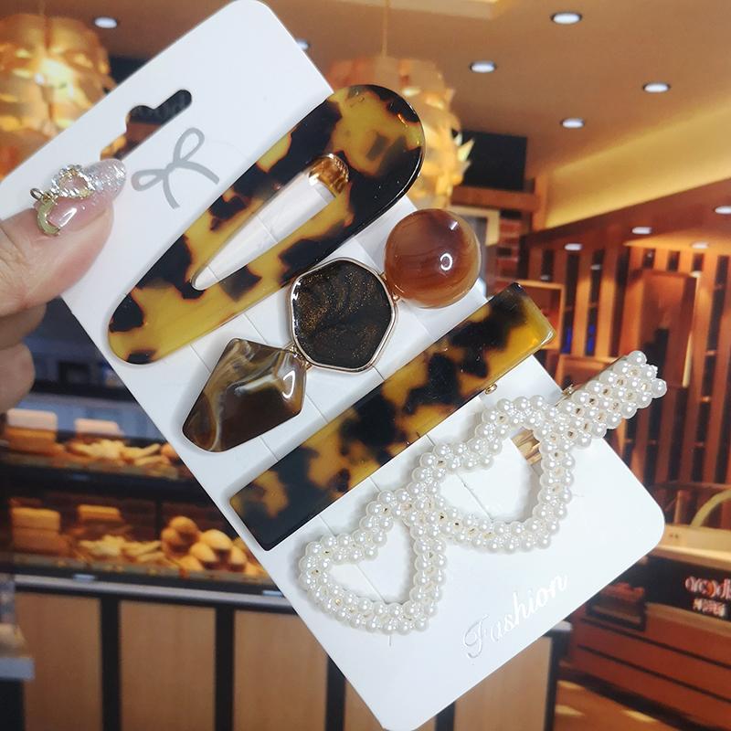 Корея Блестящий Кристалл Набор Заколок для Волос Модные Аксессуары для Волос Тренд для Женщин Девушка Жемчуг Стразы Заколка Боковая Заколка для Волос