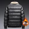 Мужская зимняя повседневная утолщенная куртка, ветрозащитное дышащее теплое пальто, однотонная мужская куртка большого размера с длинными рукавами на молнии