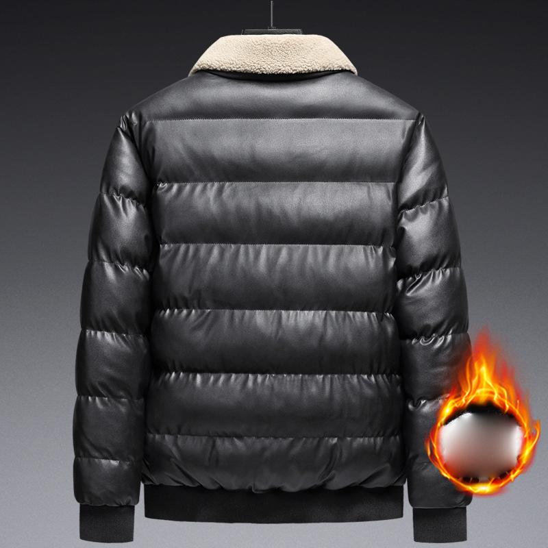 Мужская зимняя повседневная утолщенная куртка, ветрозащитное дышащее теплое пальто, однотонная мужская куртка большого размера с длинными рукавами на молнии