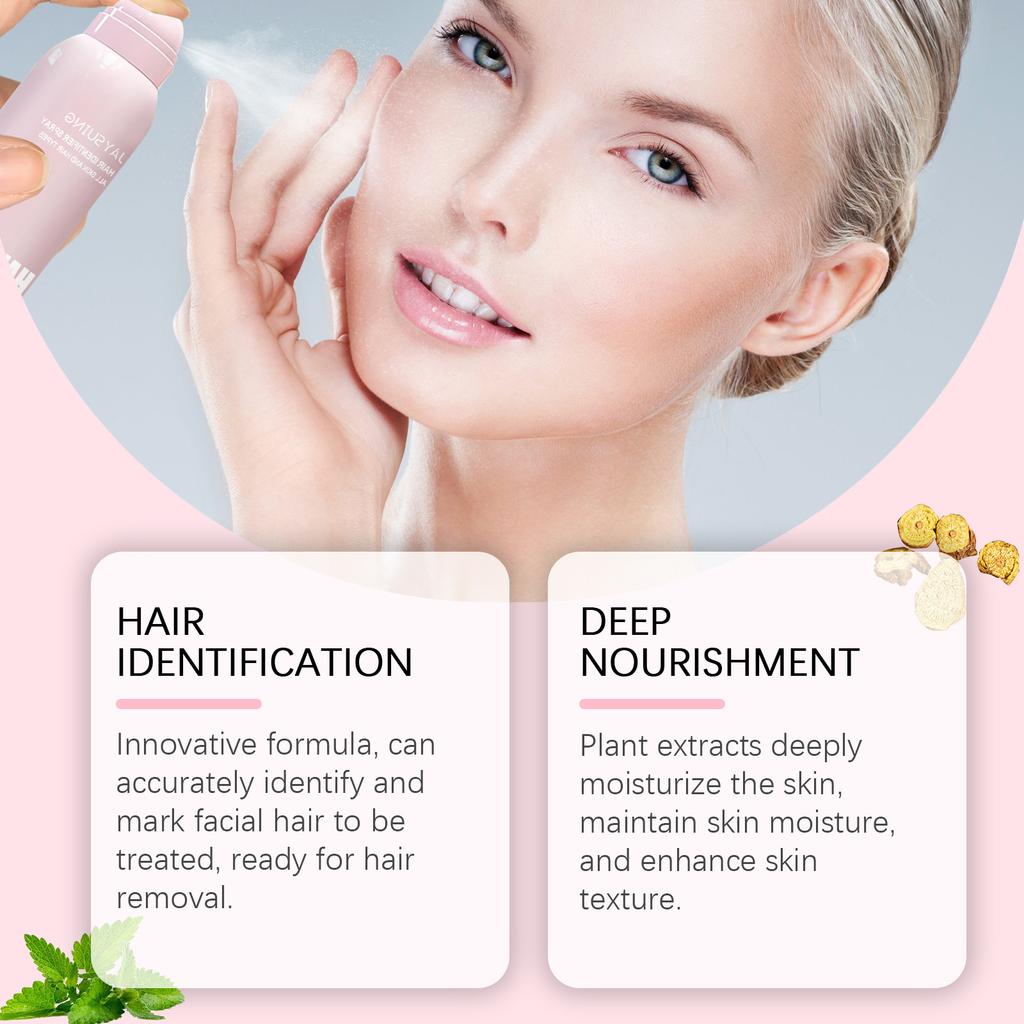 Jaysuing Facial Hair Spray Hair Facial Cleansing and Moisturizing Care Spray