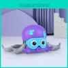 Осьминог Водные Игры Игрушка для Ванной для Младенцев и Малышей Плавающая и Ползающая Фиолетовый Синий Пластик