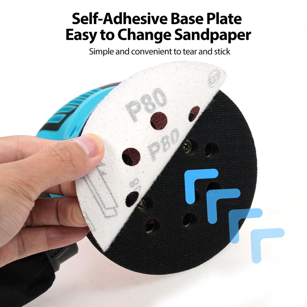 Эксцентриковая орбитальная шлифовальная машина Электрическая орбитальная шлифовальная машина мощностью 300 Вт, 13000 об/мин, с 6 регулируемыми скоростями. Ручная шлифовальная машина с