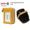 Cozy Up Anti Demagnetization Organ Card Bag with Double-layer Zipper and Multifunctional Women's Wallet with Multiple Card Slots Clip