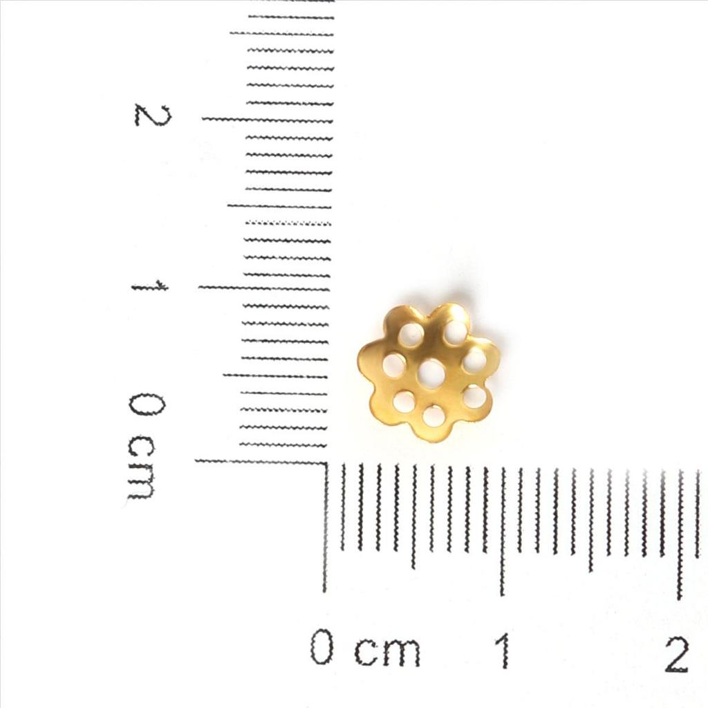 Mix Color Metal Flower Petal End Spacer Hallow Beads Caps Charms Bead Cups For Jewelry Necklace Making Supplie