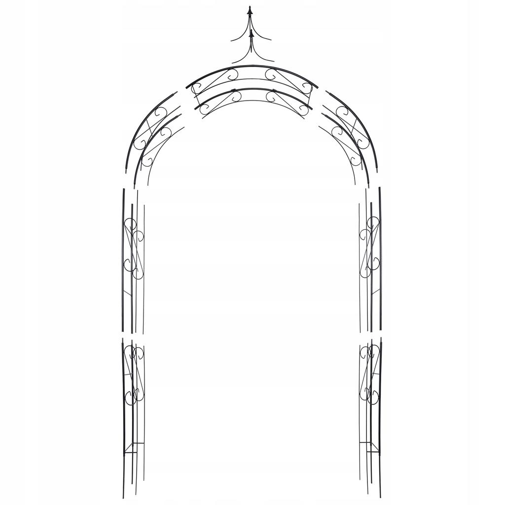 KADAX Pergola Ogrodowa metalowa Łuk Na Kwiaty Róże Do Róż Pnącz 281 cm Podpora