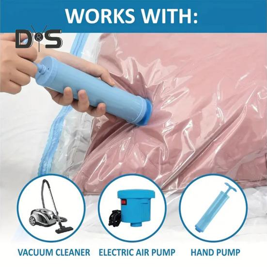 Прозрачный вакуумный мешок для хранения, влагонепроницаемый, многоразовый, складной, сжатый, утолщенный, вакуумный мешок, органайзер для одежды, одеял