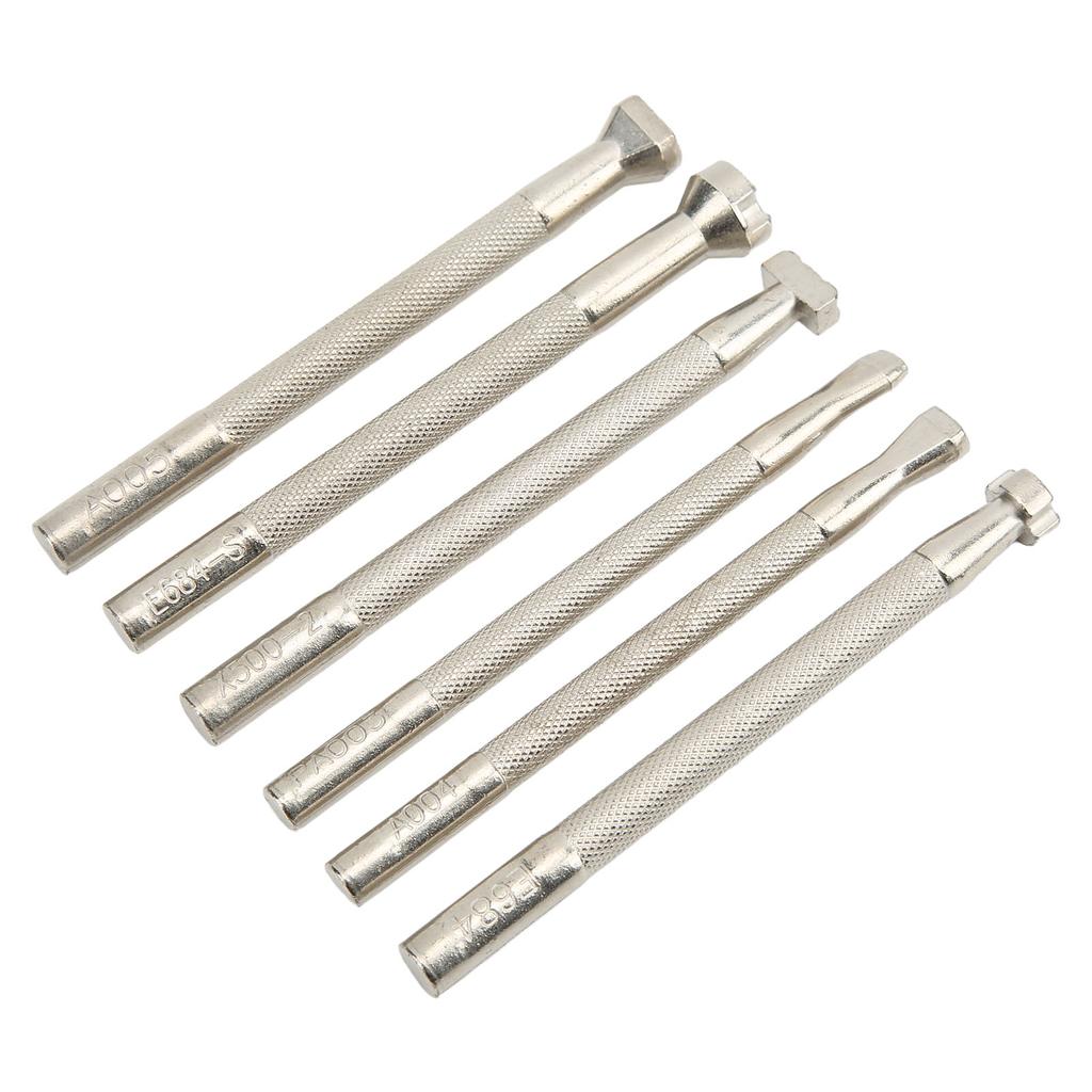 6 Pcs Leather Stamping Tools Stainless Steel Rust Resistant Leather Stamp Punch Leather Crafting