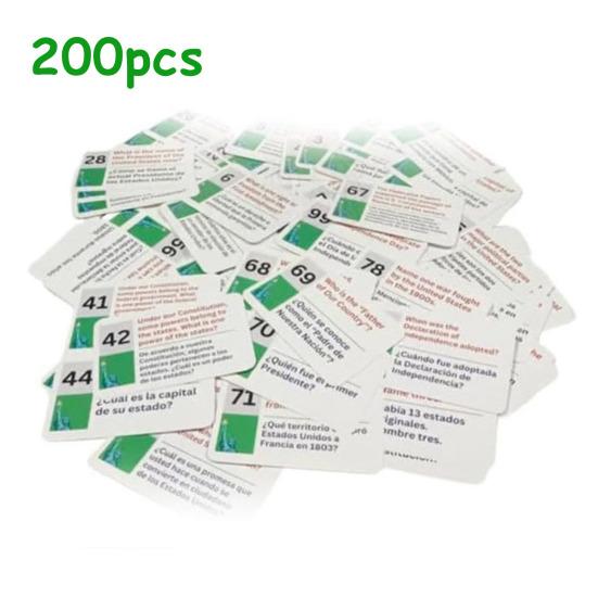 U.S. Citizenship Flash Cards Naturalization Study Guide with 100 US Civics Questions And