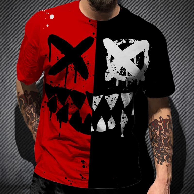 Европейская и американская хип-хоп повседневная футболка мужская с 3D-принтом уличная спортивная футболка