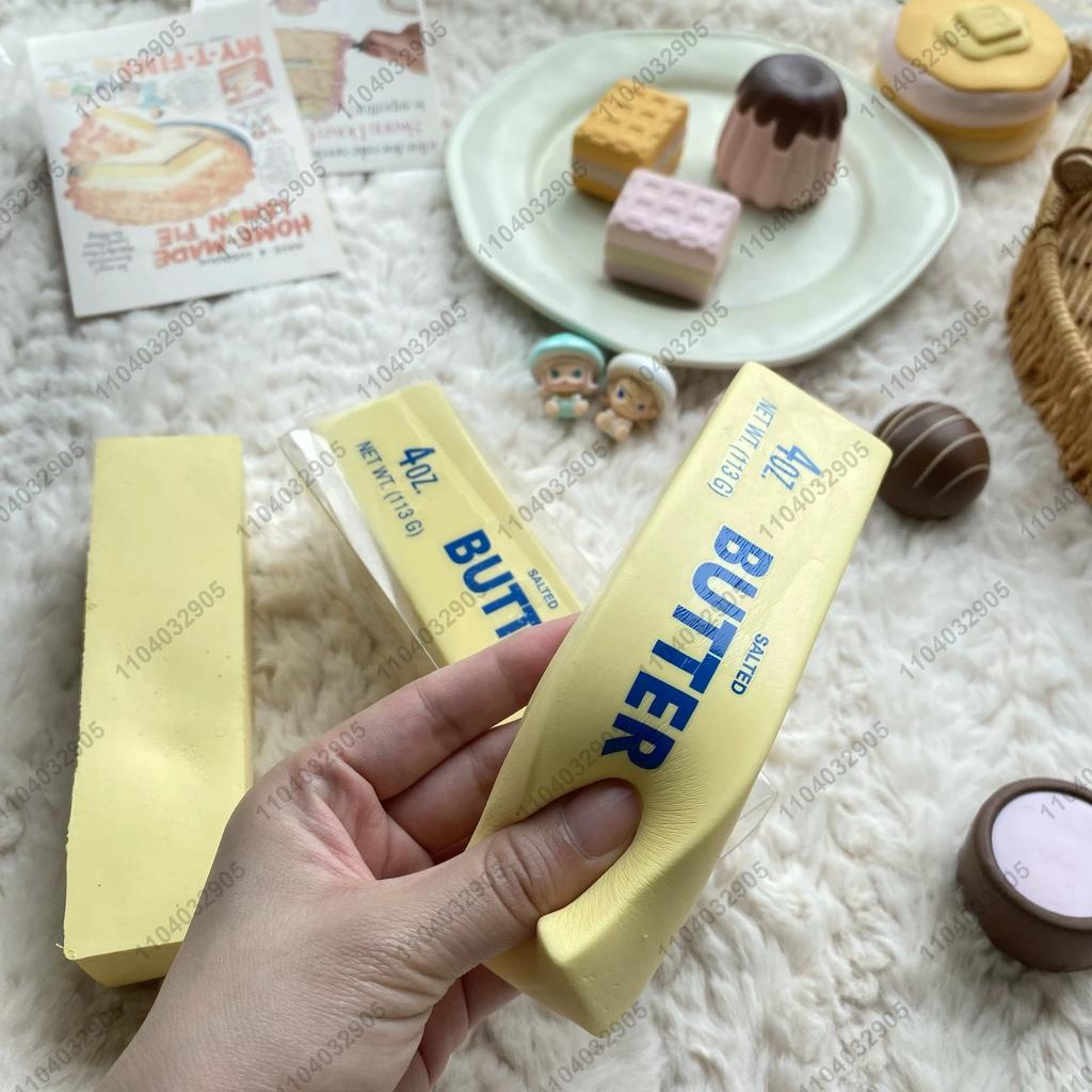 Сквиши-игрушка в виде пачки масла, Нежно поднимающийся Сквиши-игрушка для нажатия, Кирпичик-сквиши из масла, Игрушка-антистресс, Игрушка для снятия напряжения с рук, Подарок