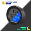Solar Powered Car Clock Dashboard Thermometer Auto Electronic Watch Clock Led Digital Display with Back Luminous Car Accessories
