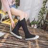 Summer High Top Women's Shoes Knee High Boots Side Zipper Flats Vulcanized Shoes Lace-Up Comfortable Platform Sneakers Female