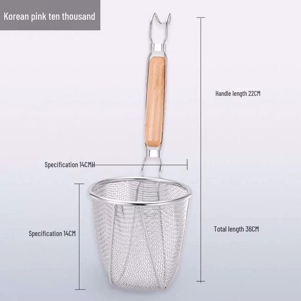 304 Stainless Steel Noodle and Soup Skimmer, Vegetable Strainer, Hot Pot Skimmer, Fine Mesh Strainer.