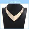 Fashion V Shaped Metal Women Collar Necklace With Geometric Design For Trendy Womens Jewelry