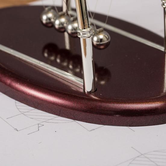 Oval Newton's Cradle Deck Decor Balancing Balls Toy Home Physics Learning Tool