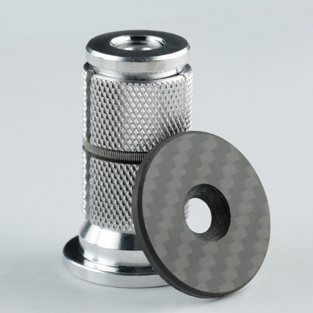 Aluminum Alloy Bicycle Fork Steerer Silver Star Nut Adjuster Carbon Compression Plug  Bicycle