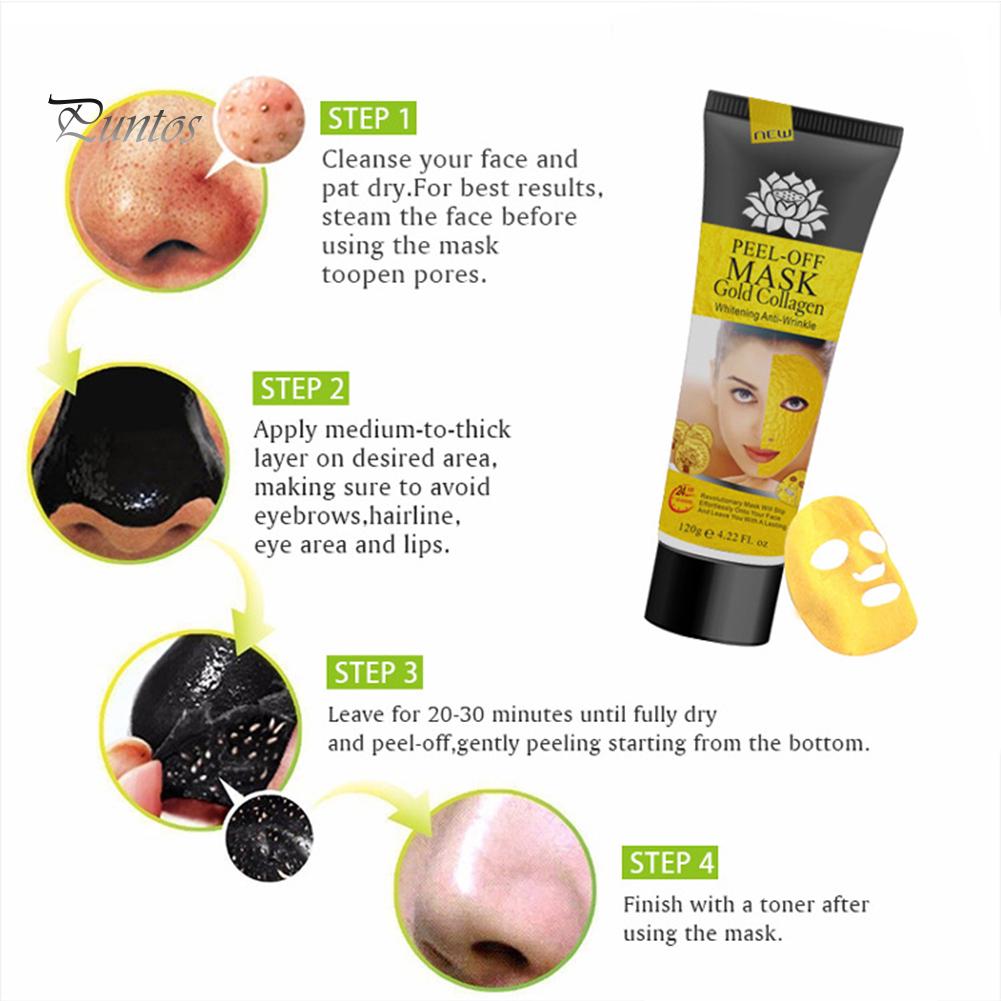 Puntos Skin Care Gold Collagen Peel Off Face Mask Anti Aging Wrinkle Blackhead Remove