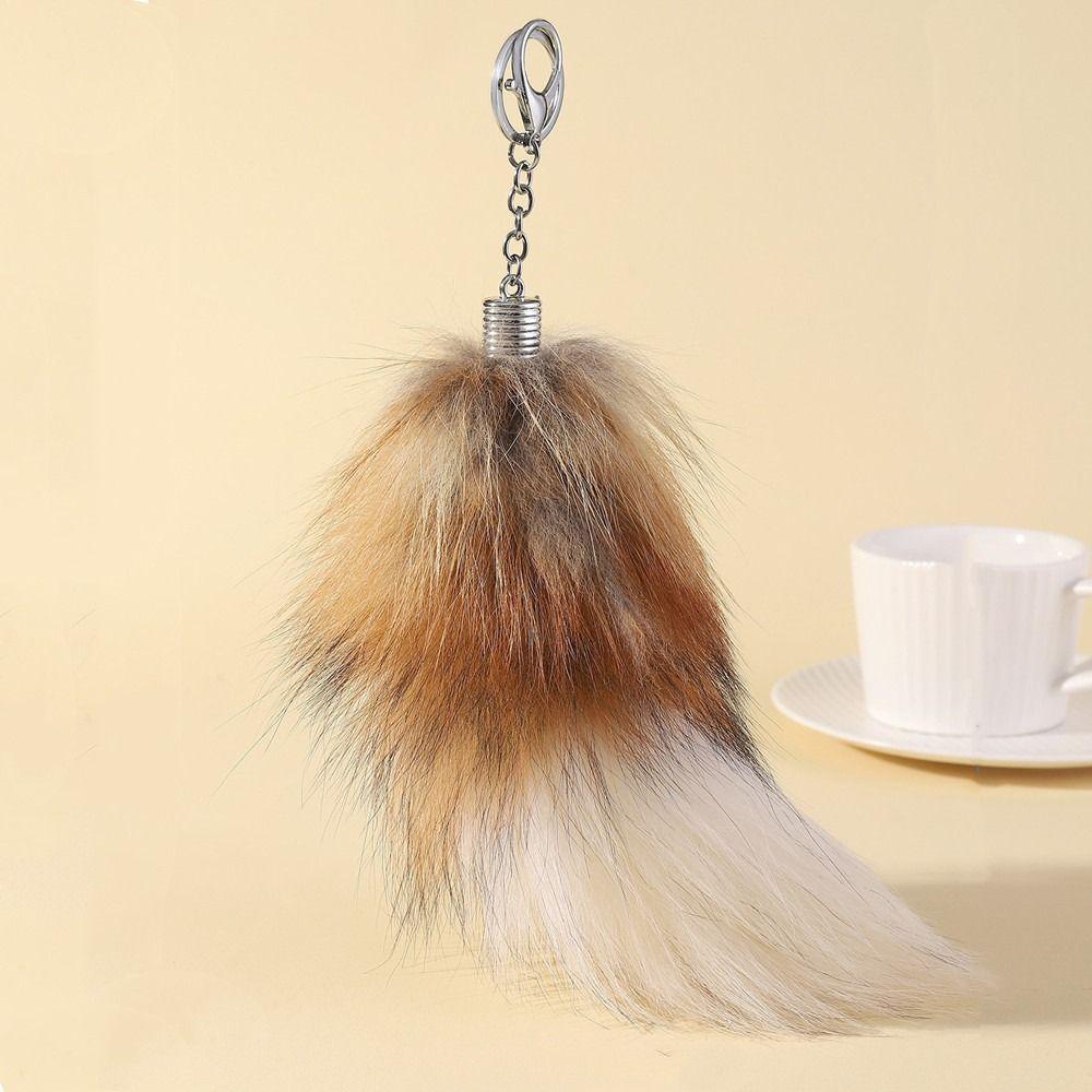 Bag Charm Plush Fur Keyring Bag Tassel Pompom Pendant Fashion Animal Tail Pendant Handbag Pendant